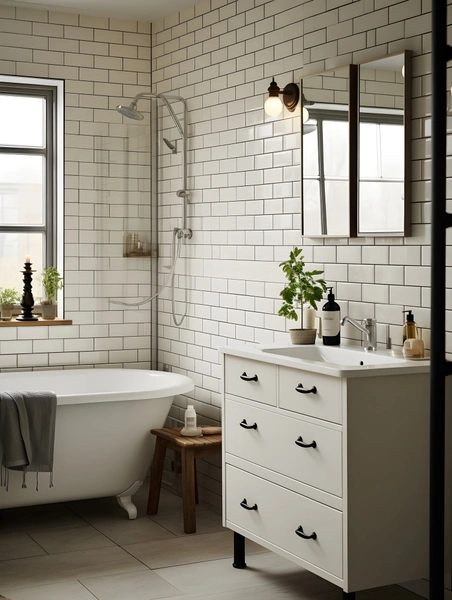 Baño adaptado y luminoso